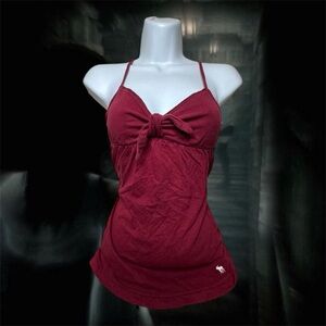 Abercrombie & Fitch Burgundy Camisole with Bow Accent